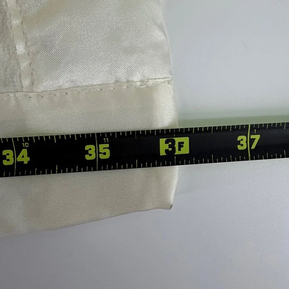 Walgreens Plush Baby Security Blanket Satin Trim Cream Ivory 36x40 Vintage Rare